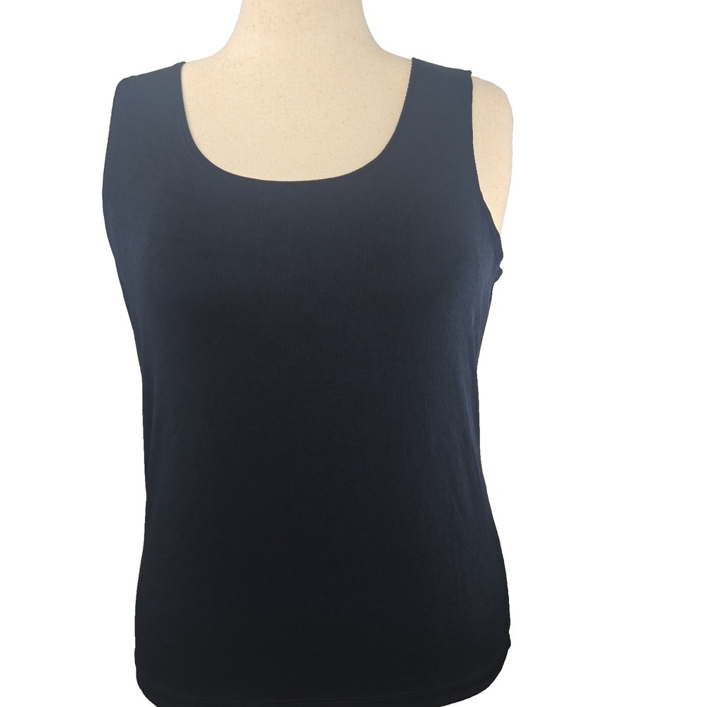 Travelers By Chico's Contemporary Tank Top India Ink Blue Size 3 New